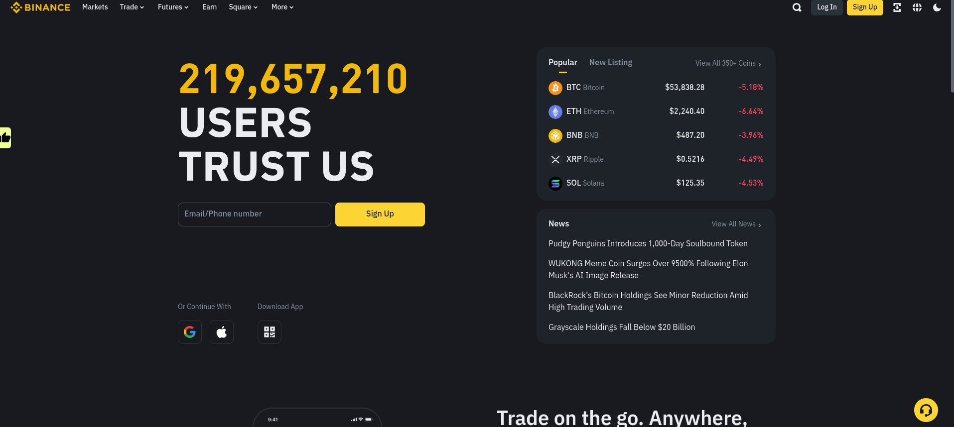 Binance Crypto Exchange